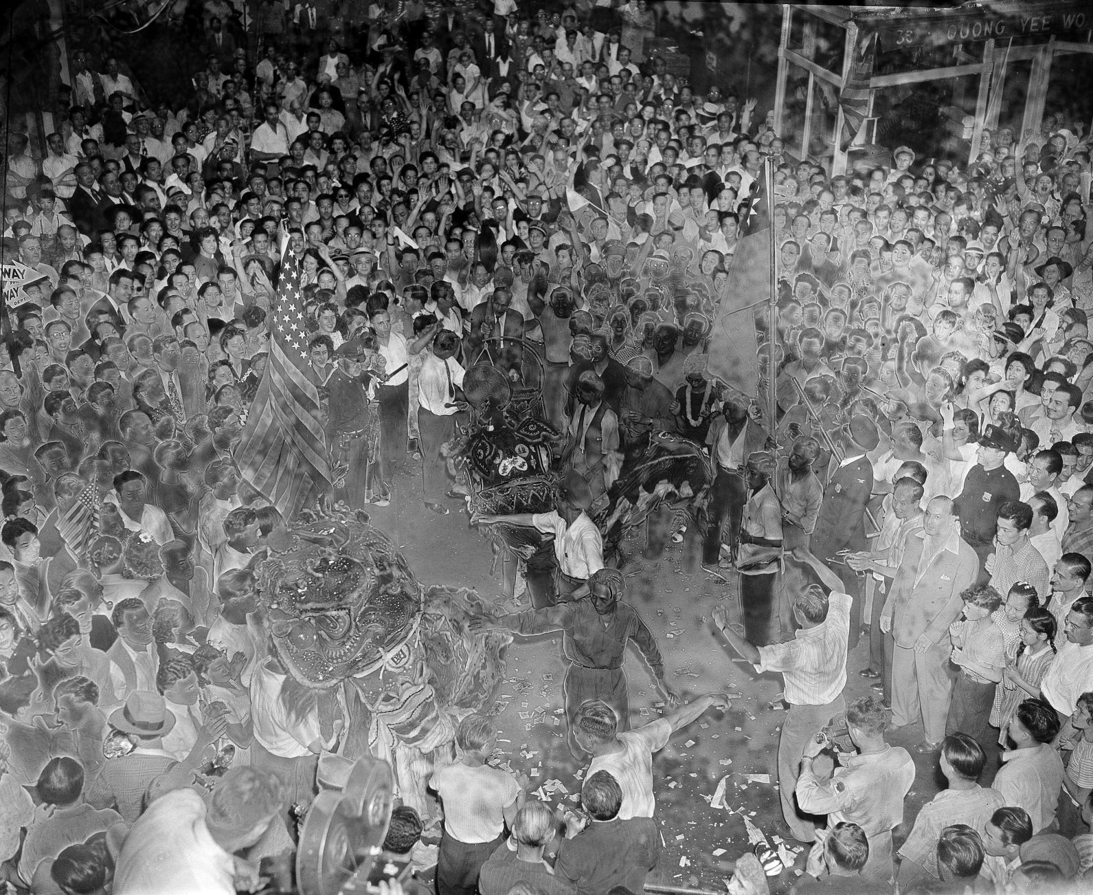 WWII VJ Day Chinatown New York